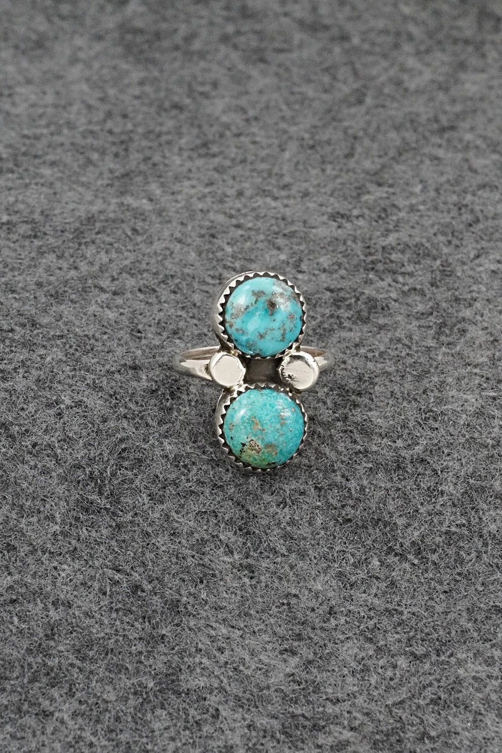 Turquoise & Sterling Silver Ring - Priscilla Reeder - Size 7