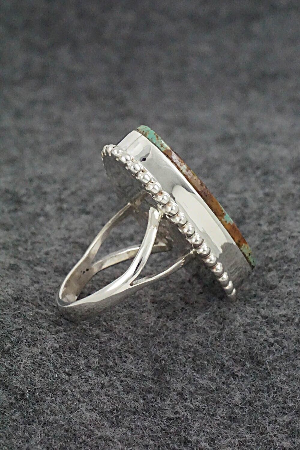 Turquoise & Sterling Silver Ring - Larry Castillo - Size 8