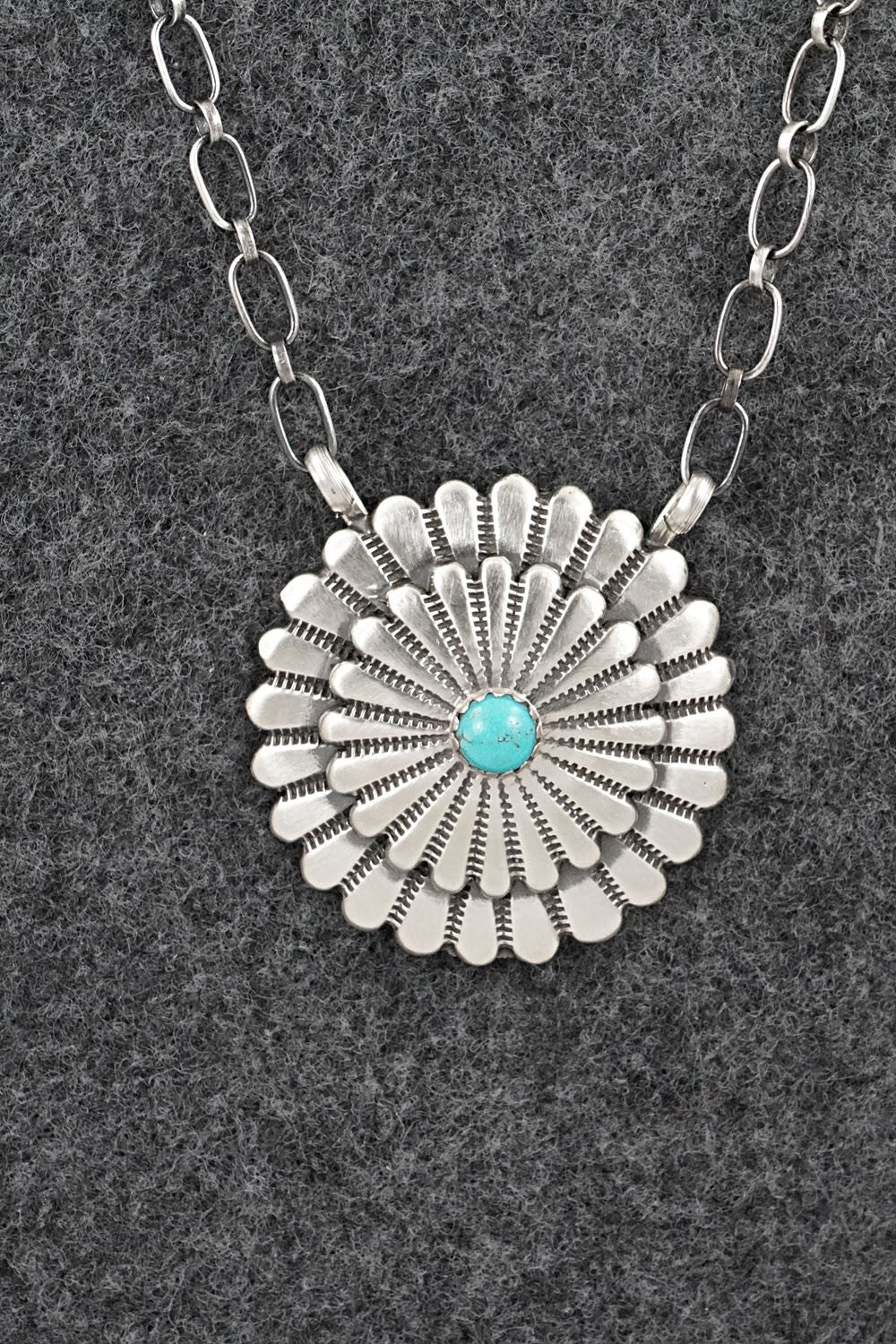 Turquoise & Sterling Silver Necklace - Sheldon Mariano