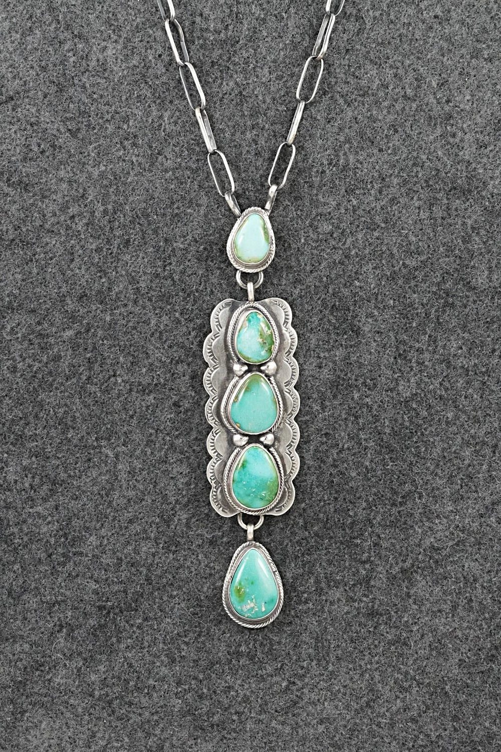 Turquoise & Sterling Silver Necklace - Bobby Johnson