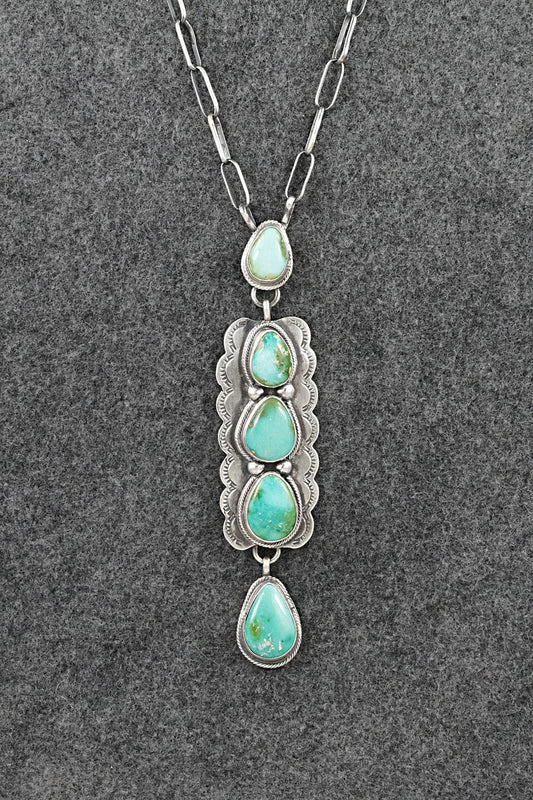 Turquoise & Sterling Silver Necklace - Bobby Johnson