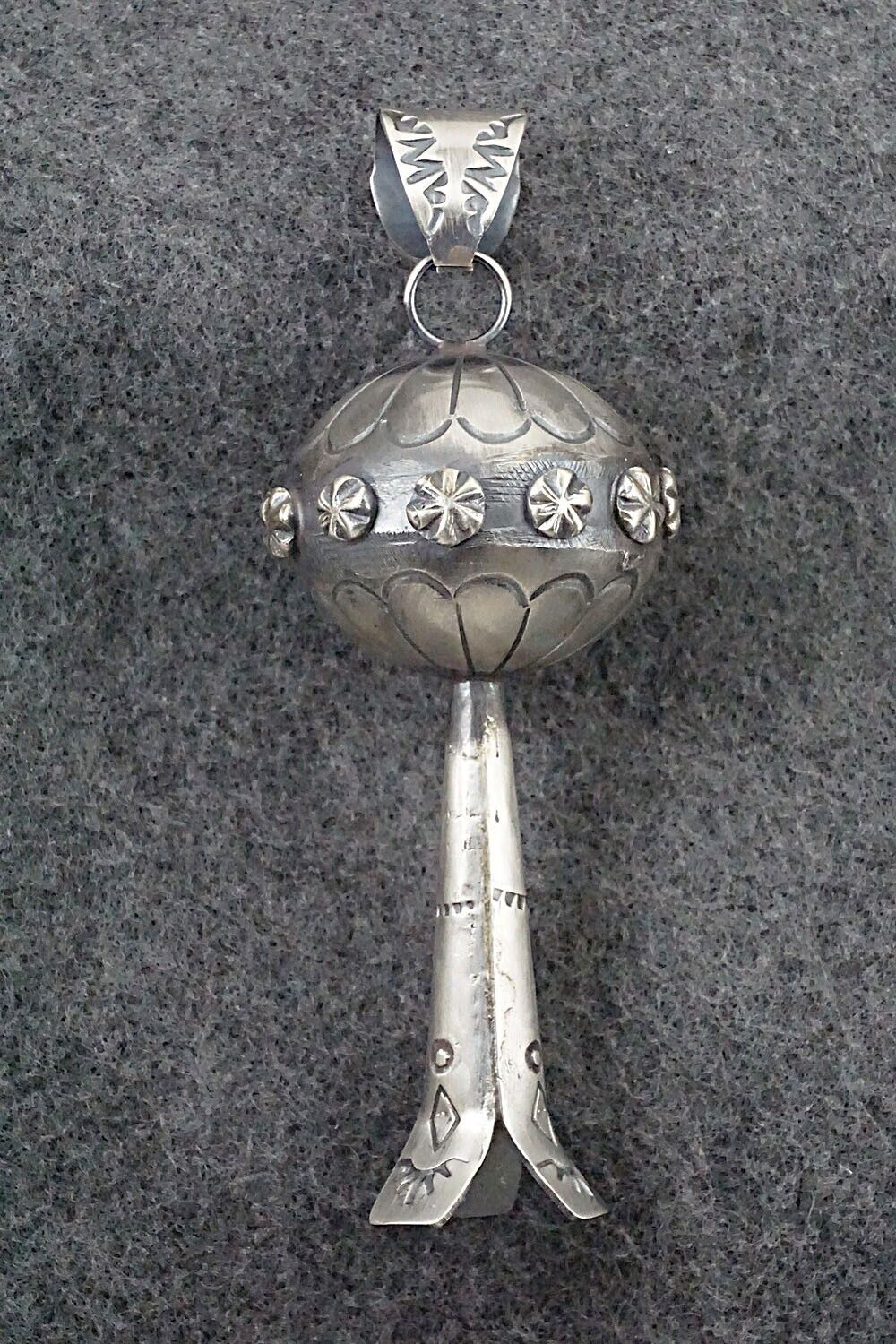 Sterling Silver Blossom Pendant - Tim Yazzie