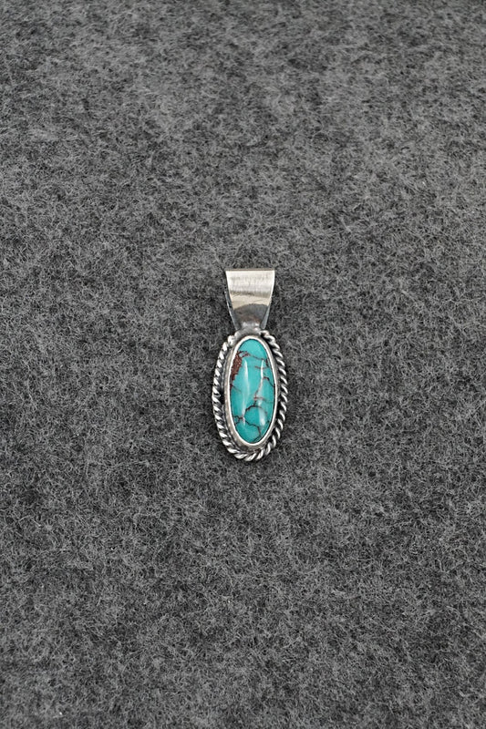 Turquoise & Sterling Silver Pendant - Rena Begay