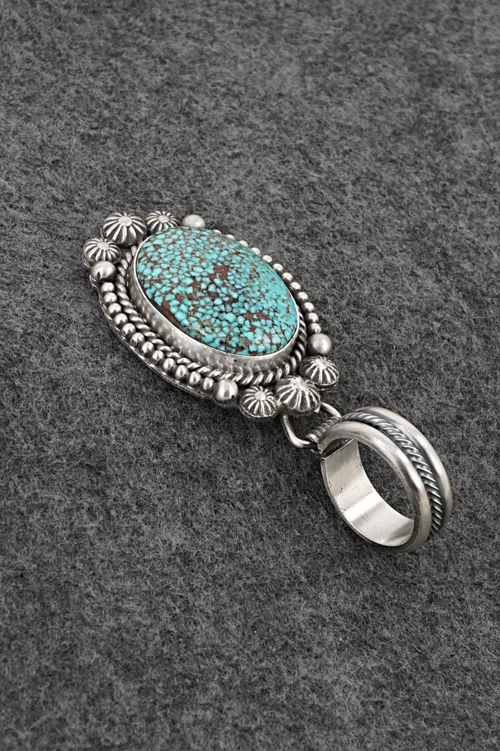 Turquoise & Sterling Silver Pendant - Michael Calladitto