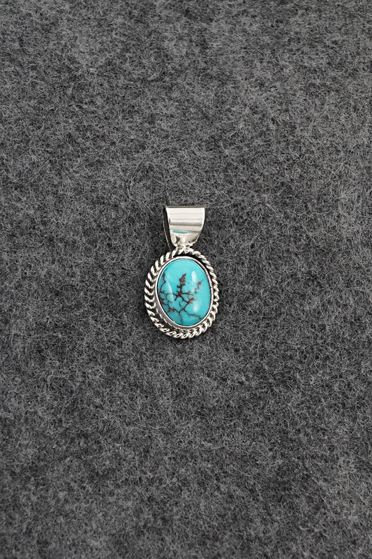Turquoise & Sterling Silver Pendant - Rena Begay