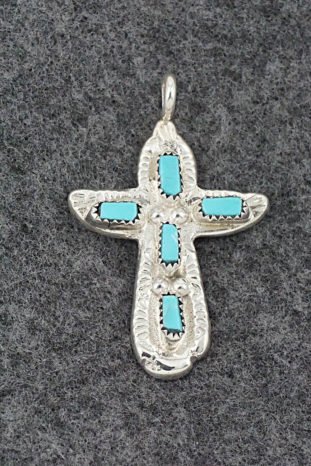 Turquoise & Sterling Silver Pendant - Verona Quam