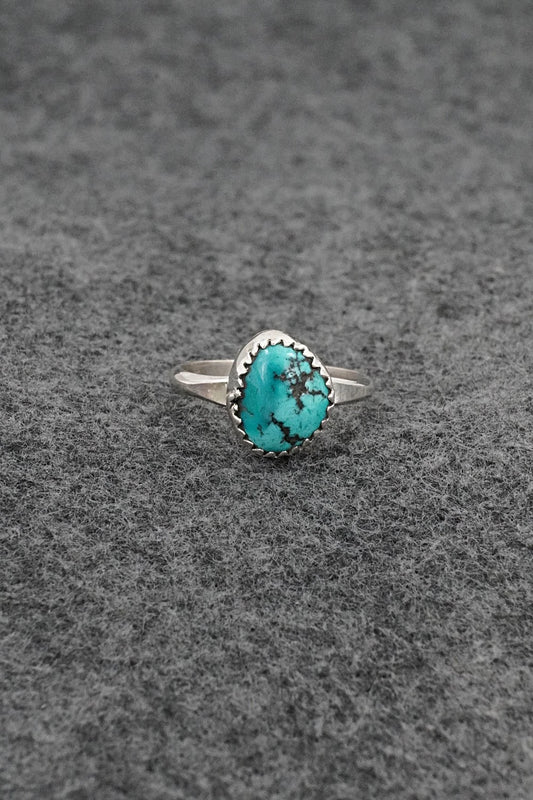 Turquoise & Sterling Silver Ring - Darius Arviso - Size 6.5