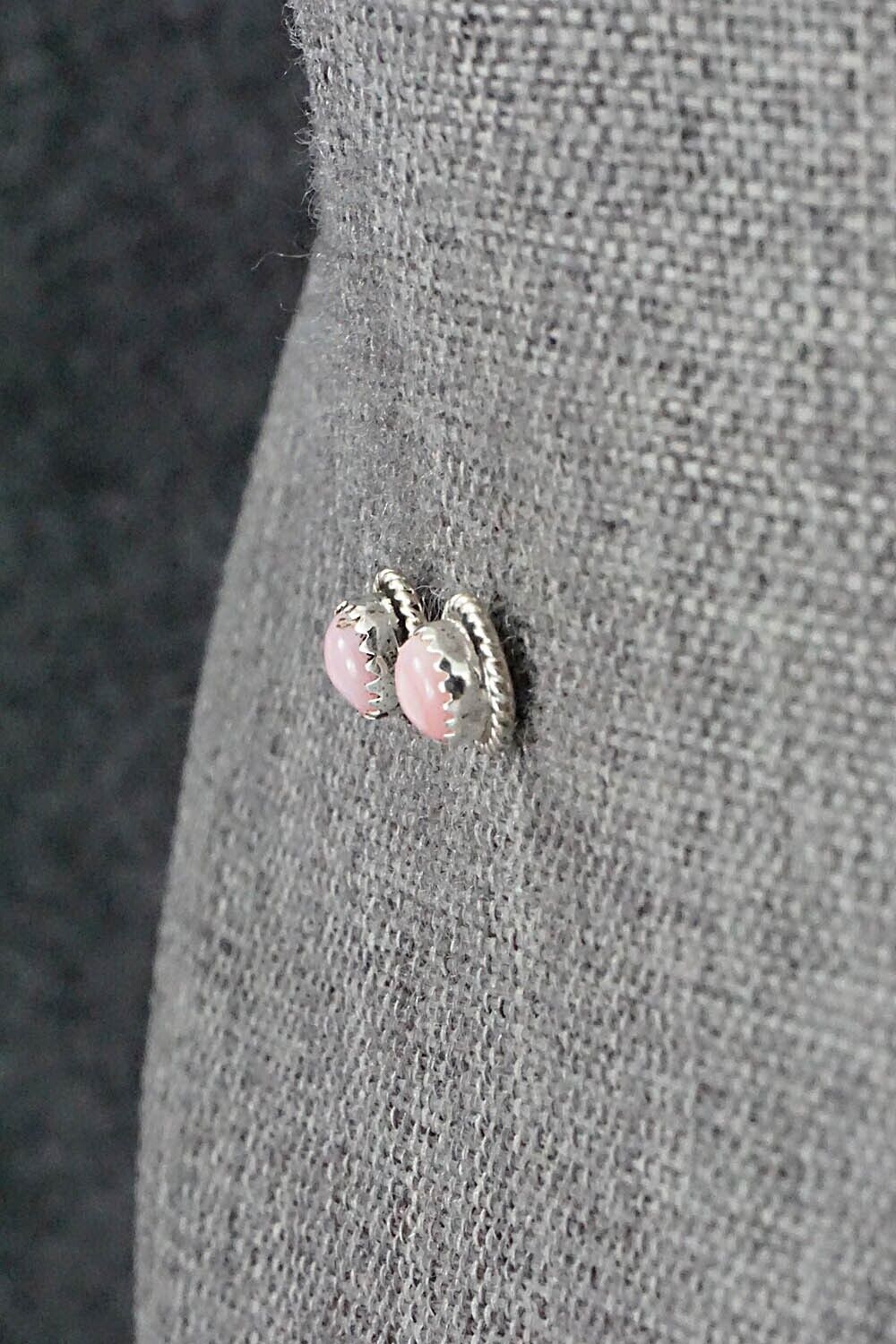 Pink Conch Shell & Sterling Silver Earrings - Larson Chee