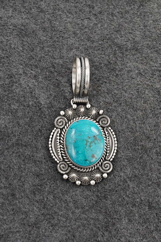 Turquoise & Sterling Silver Pendant - Michael Calladitto