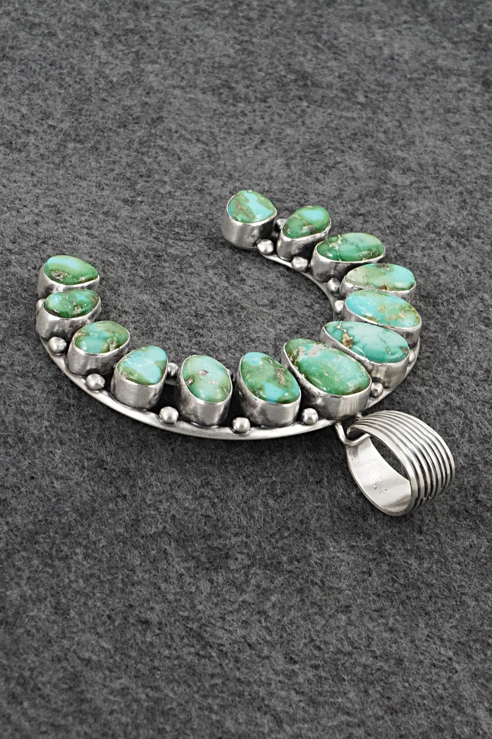 Turquoise & Sterling Silver Naja Pendant - Randy Boyd