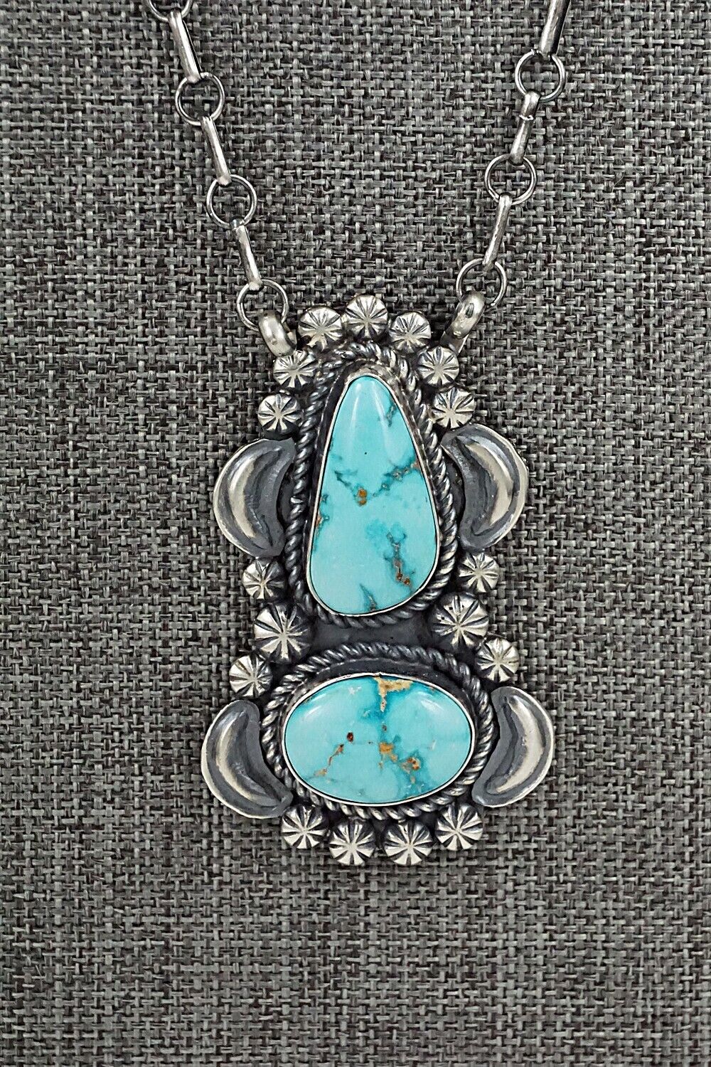 Turquoise & Sterling Silver Necklace - Jeff James