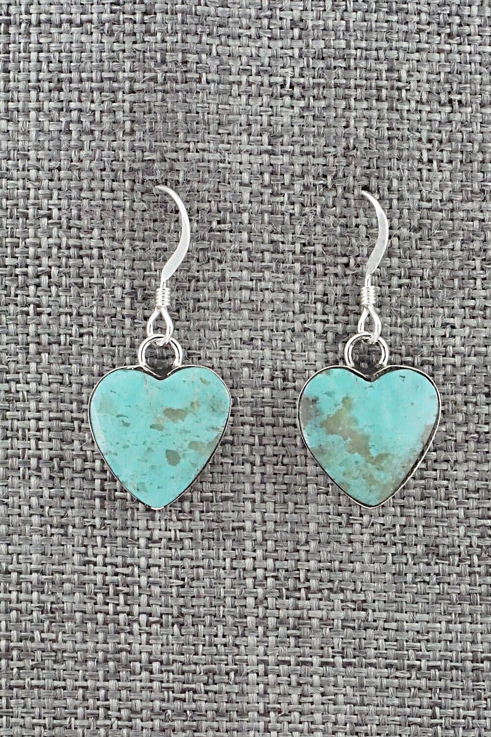 Turquoise and Sterling Silver Earrings - Sonyei Coho