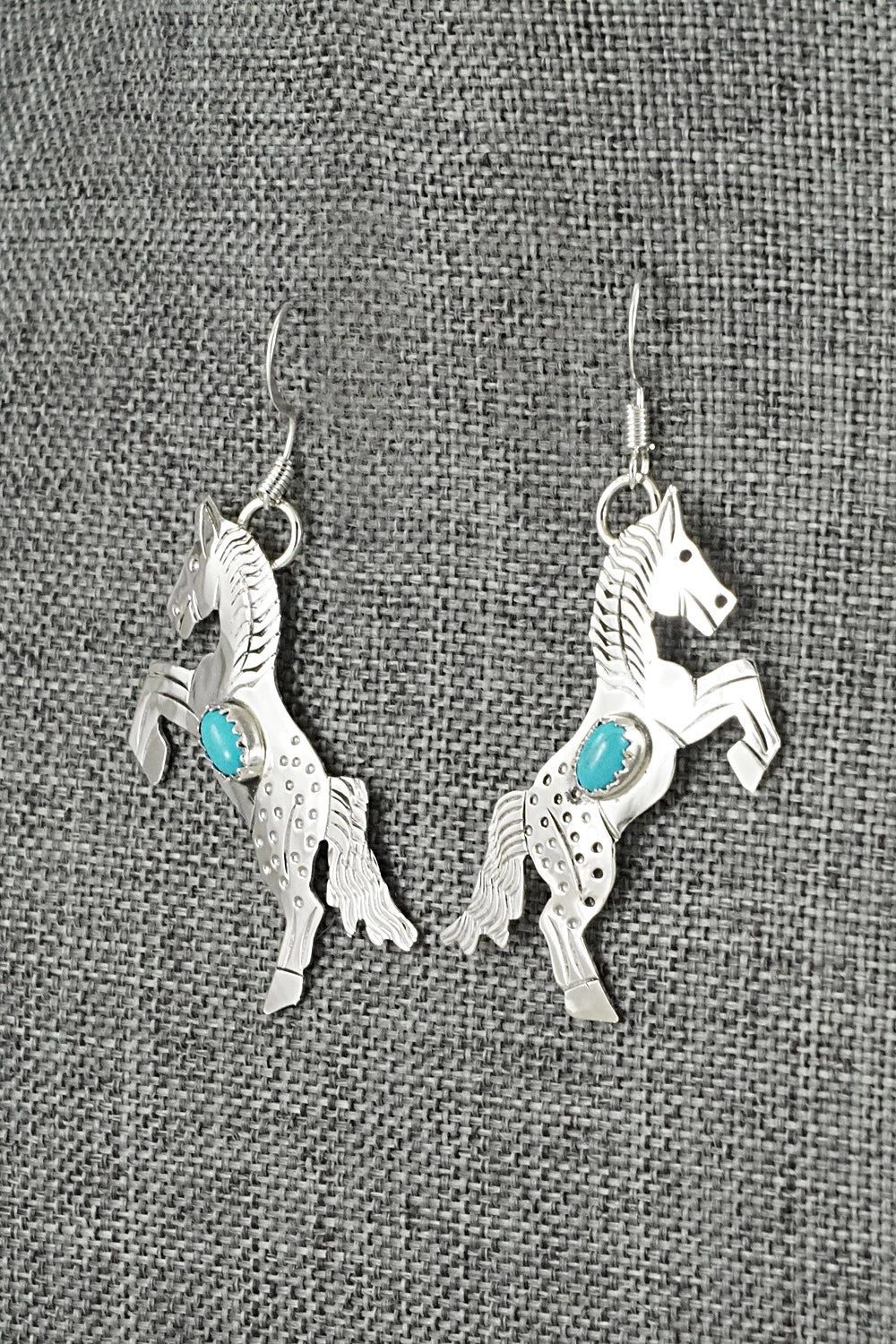 Turquoise & Sterling Silver Earrings - Louise Yazzie