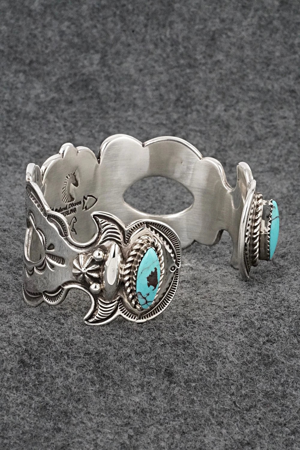 Turquoise & Sterling Silver Bracelet - Roland Dixson