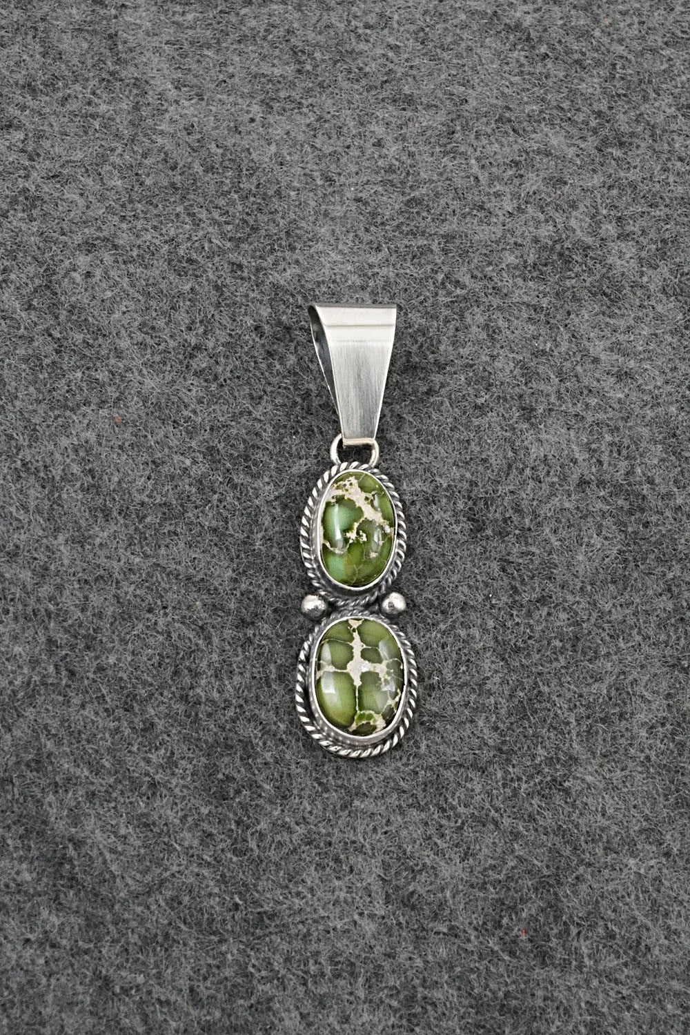 Turquoise & Sterling Silver Pendant - Eugene Gruber