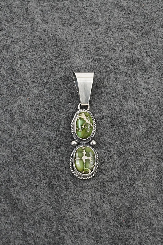 Turquoise & Sterling Silver Pendant - Eugene Gruber