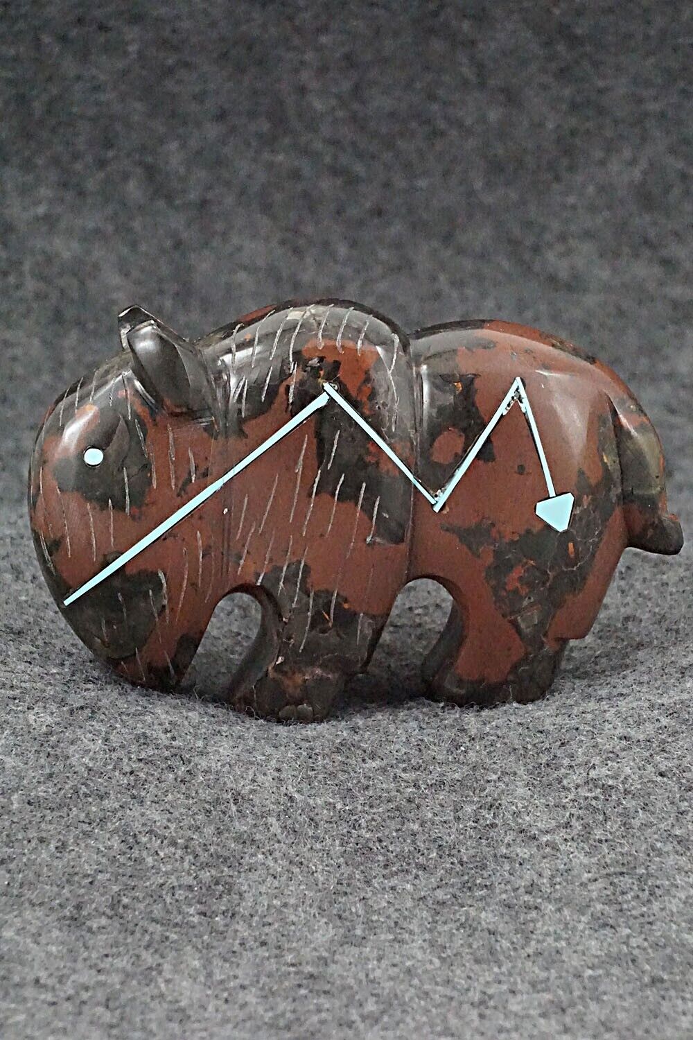 Buffalo Zuni Fetish Carving - Kenric Laiwakete