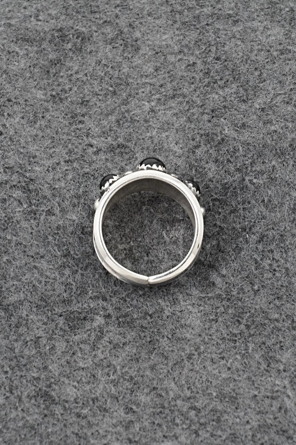 Onyx & Sterling Silver Ring - Paul Largo - Size 9