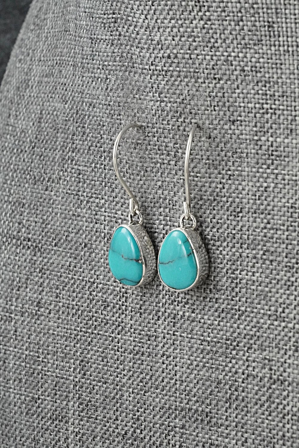Turquoise & Sterling Silver Earrings - Eugene Gruber