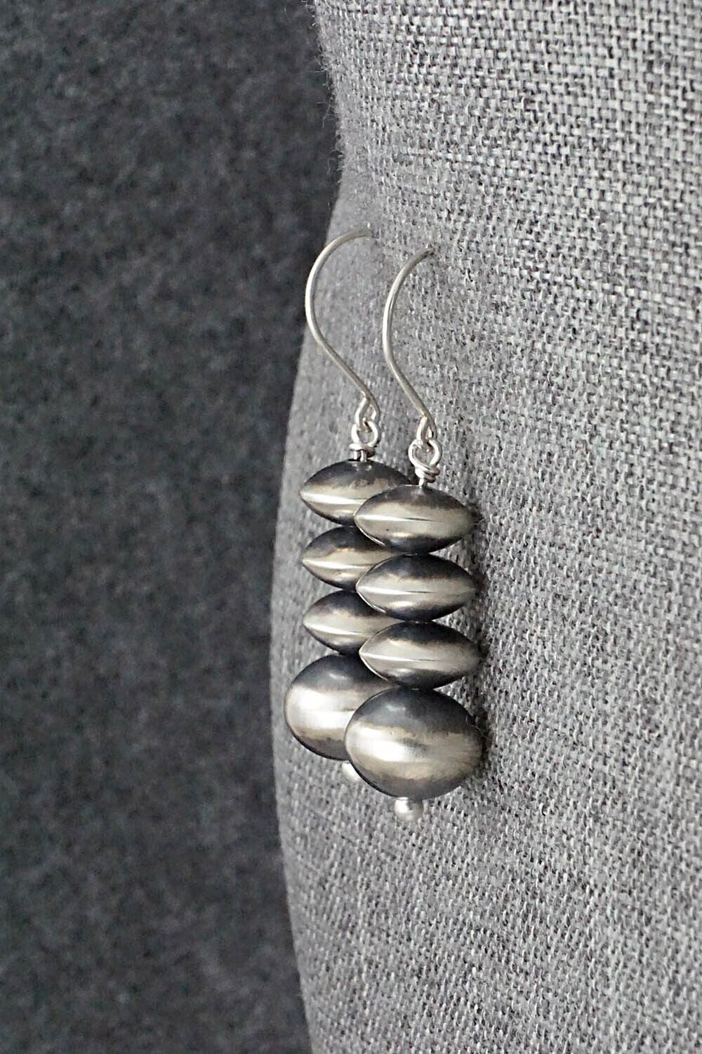 Sterling Silver Navajo Pearl Earrings - Bryannen Halwood