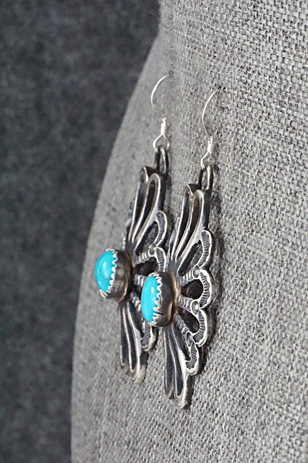 Turquoise & Sterling Silver Earrings - Eva & Linberg Billah