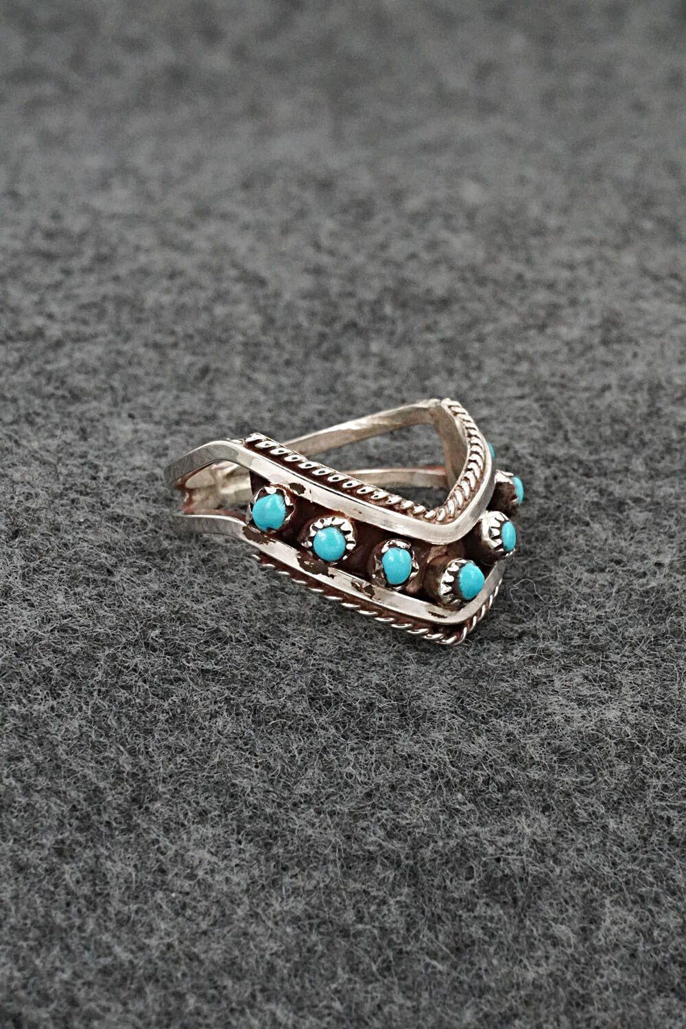 Turquoise & Sterling Silver Ring - Susie Livingston - Size 7.25