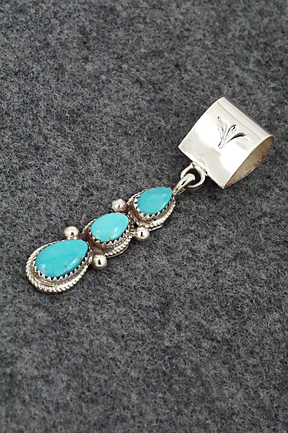 Turquoise & Sterling Silver Pendant - Ernest Hawthorne