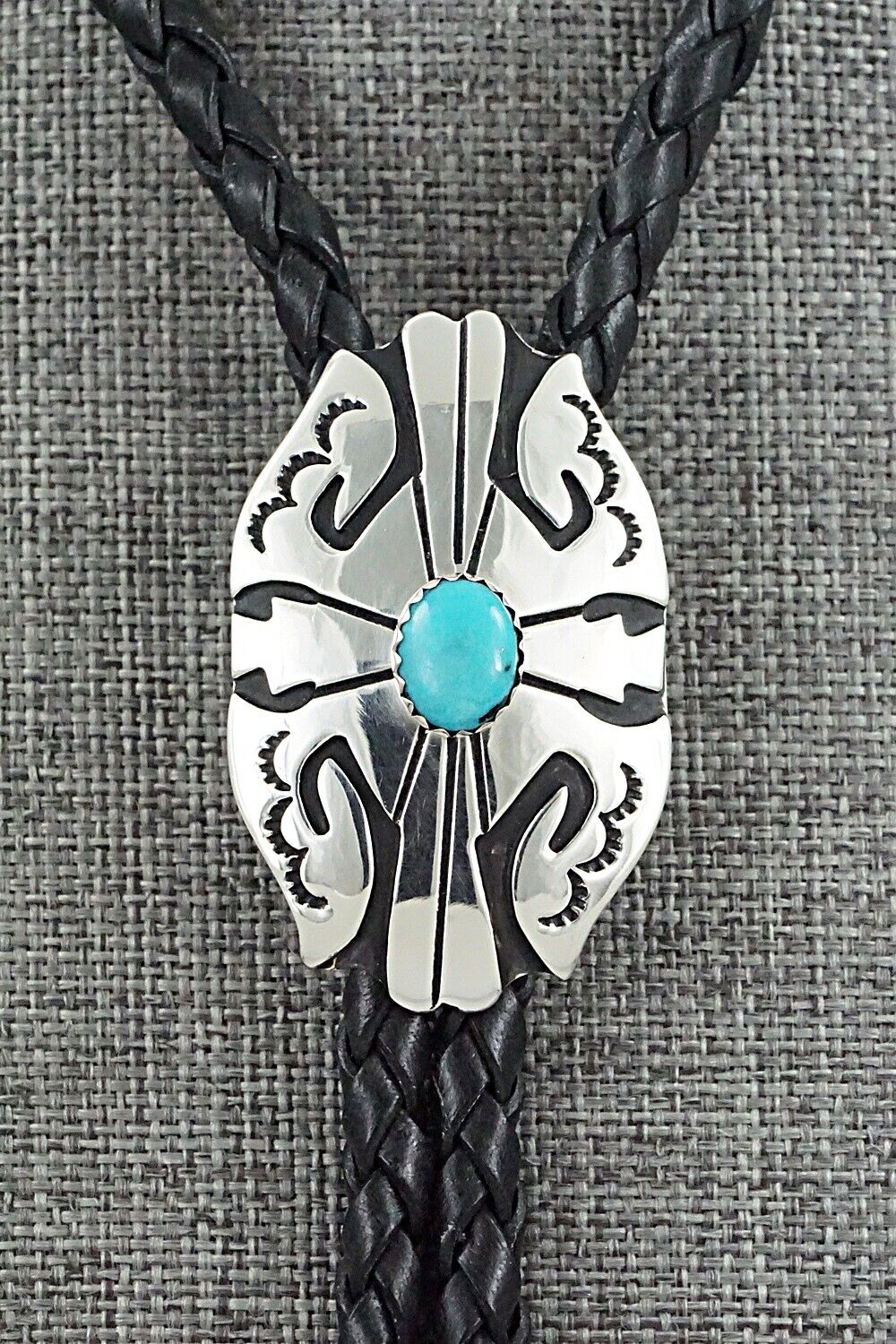 Turquoise & Sterling Silver Bolo Tie - Rosita Singer