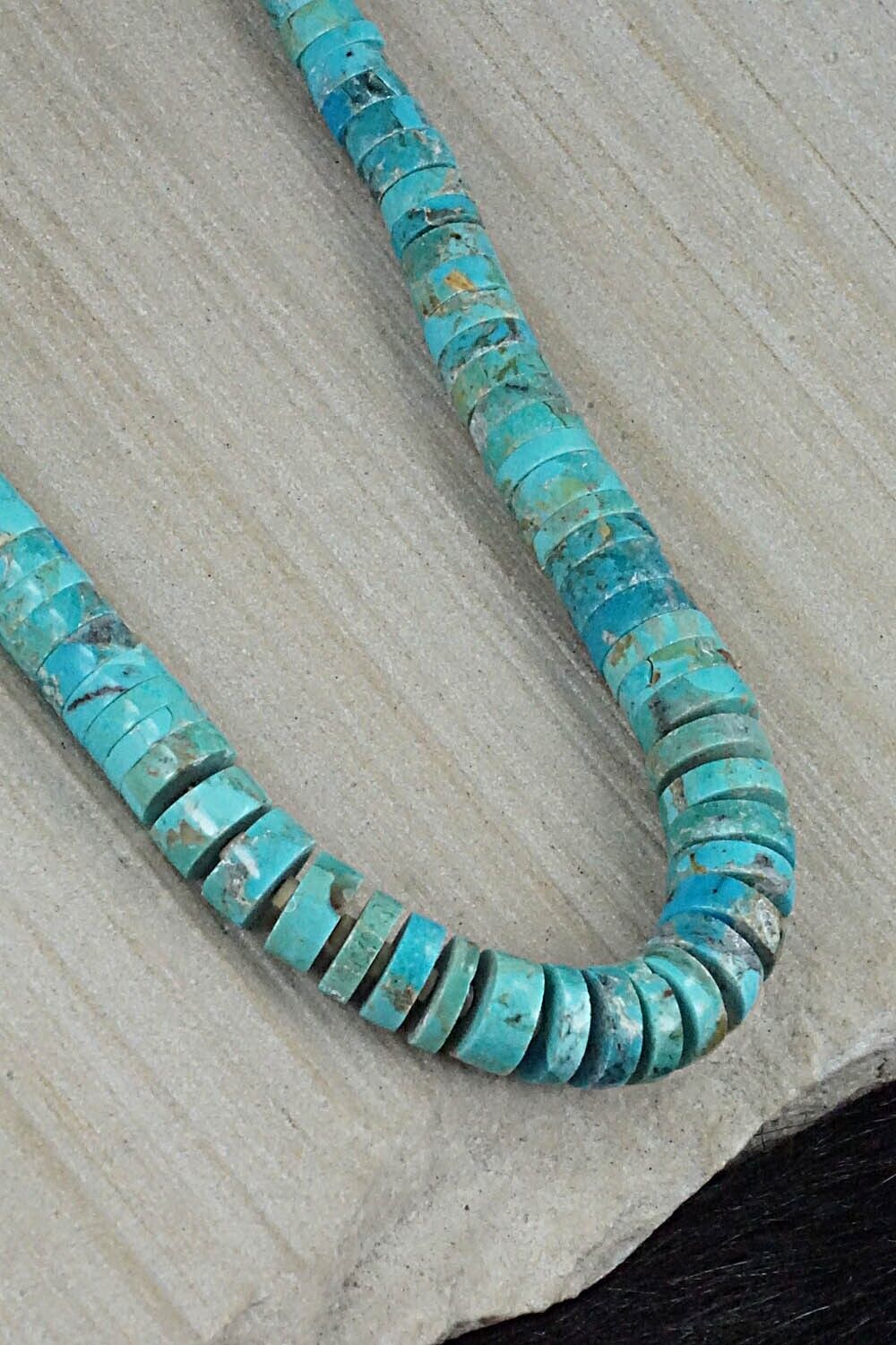 Turquoise & Sterling Silver Necklace - Joe Garcia