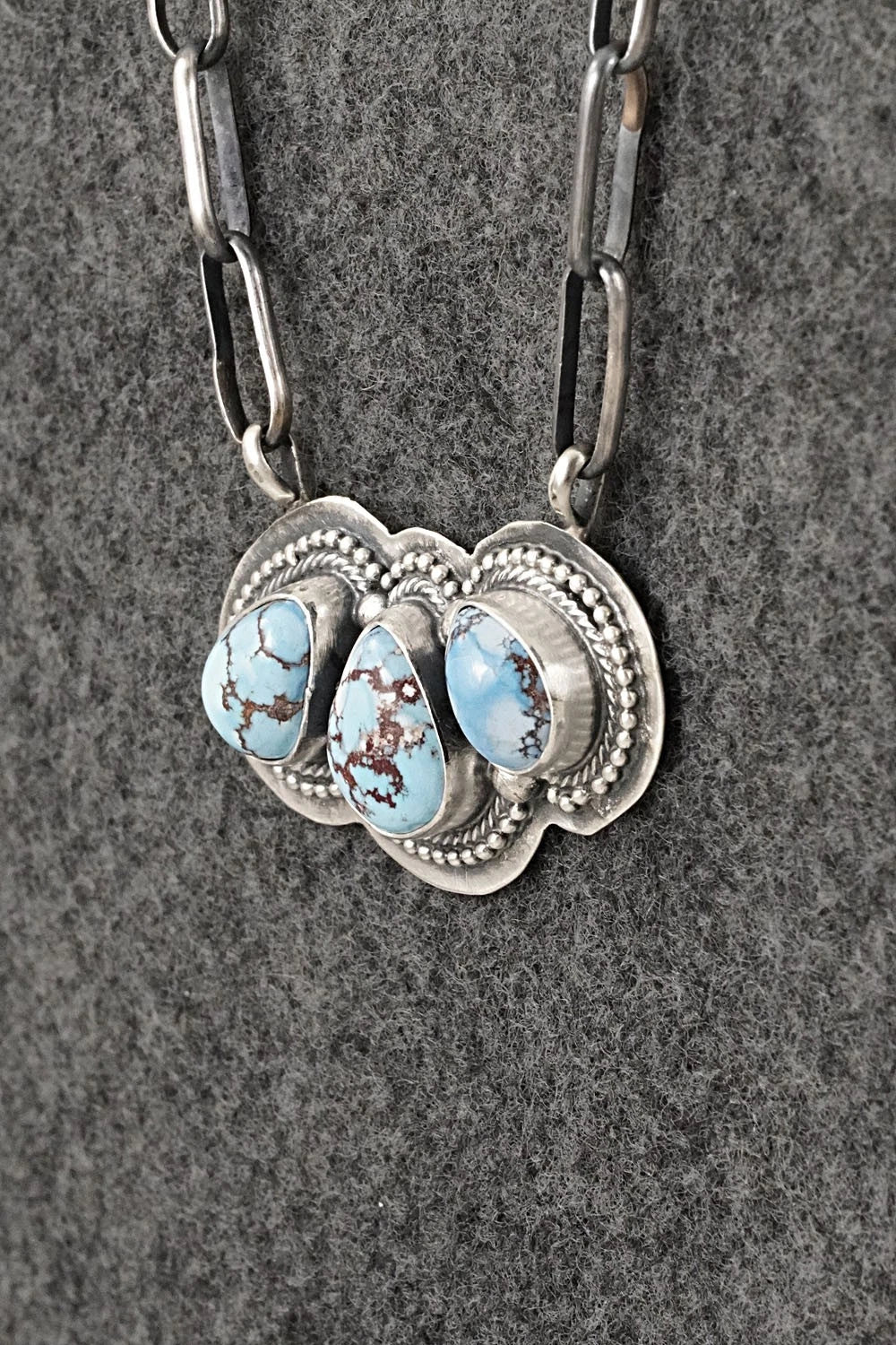 Turquoise & Sterling Silver Necklace - Darrin Livingston