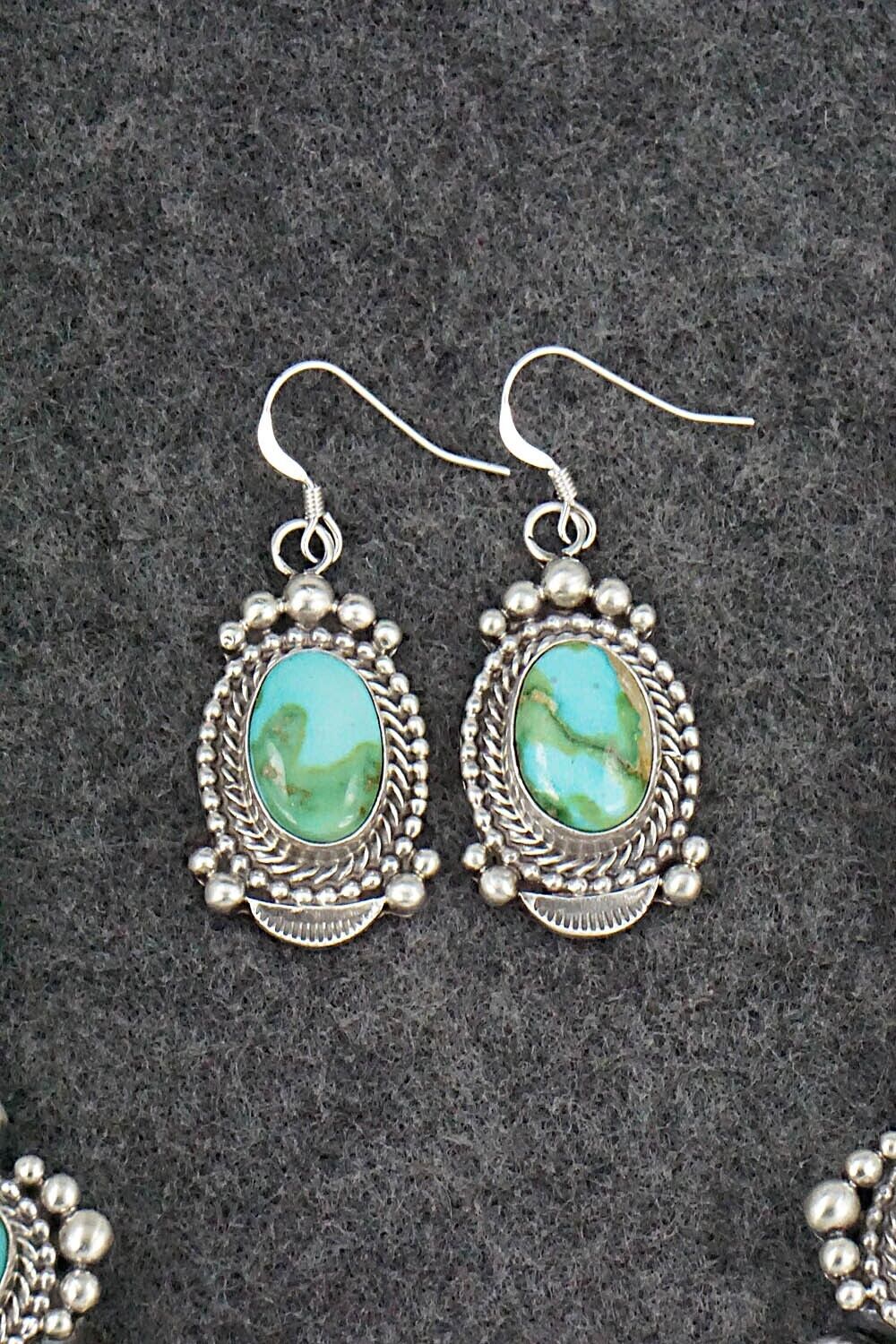 Turquoise & Sterling Silver Squash Blossom Set - Tom Lewis