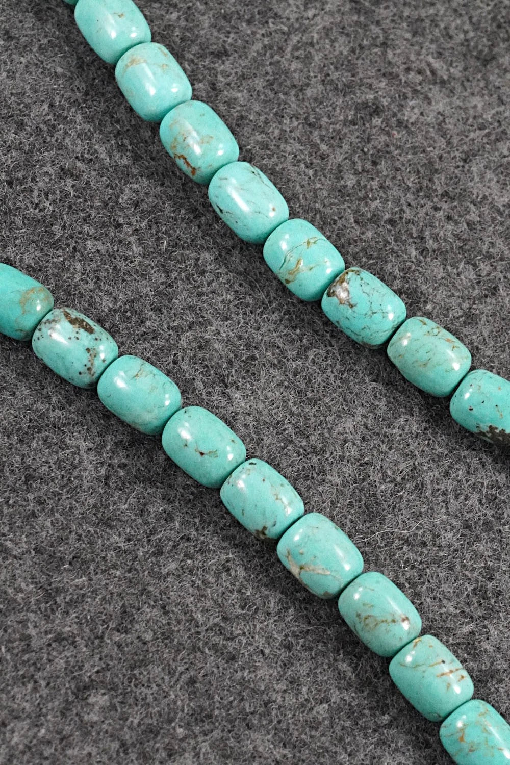 Turquoise & Sterling Silver Necklace 18" - Doreen Jake