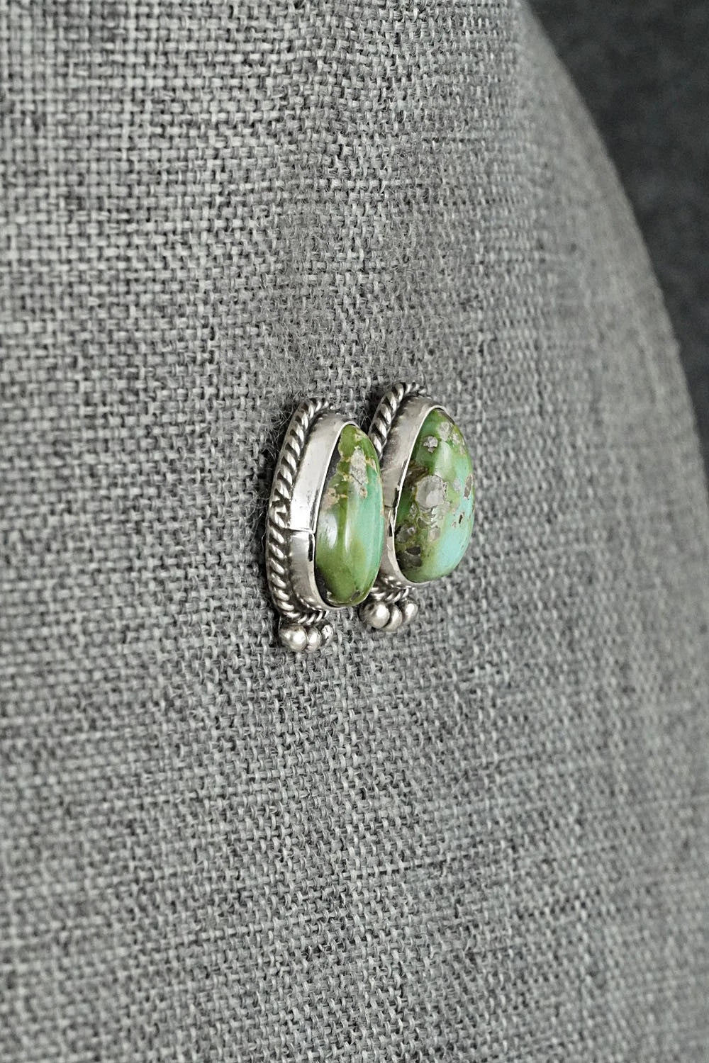 Turquoise & Sterling Silver Earrings - Rosemary Saunders