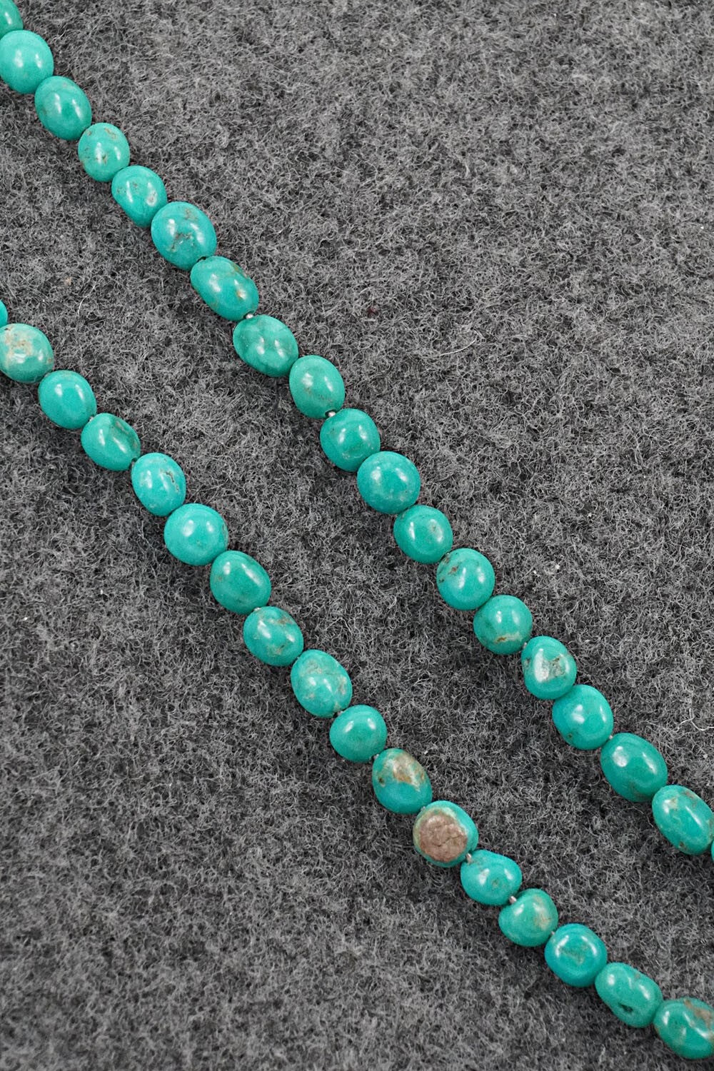 Turquoise & Sterling Silver Necklace 16" - Helen Tsosie