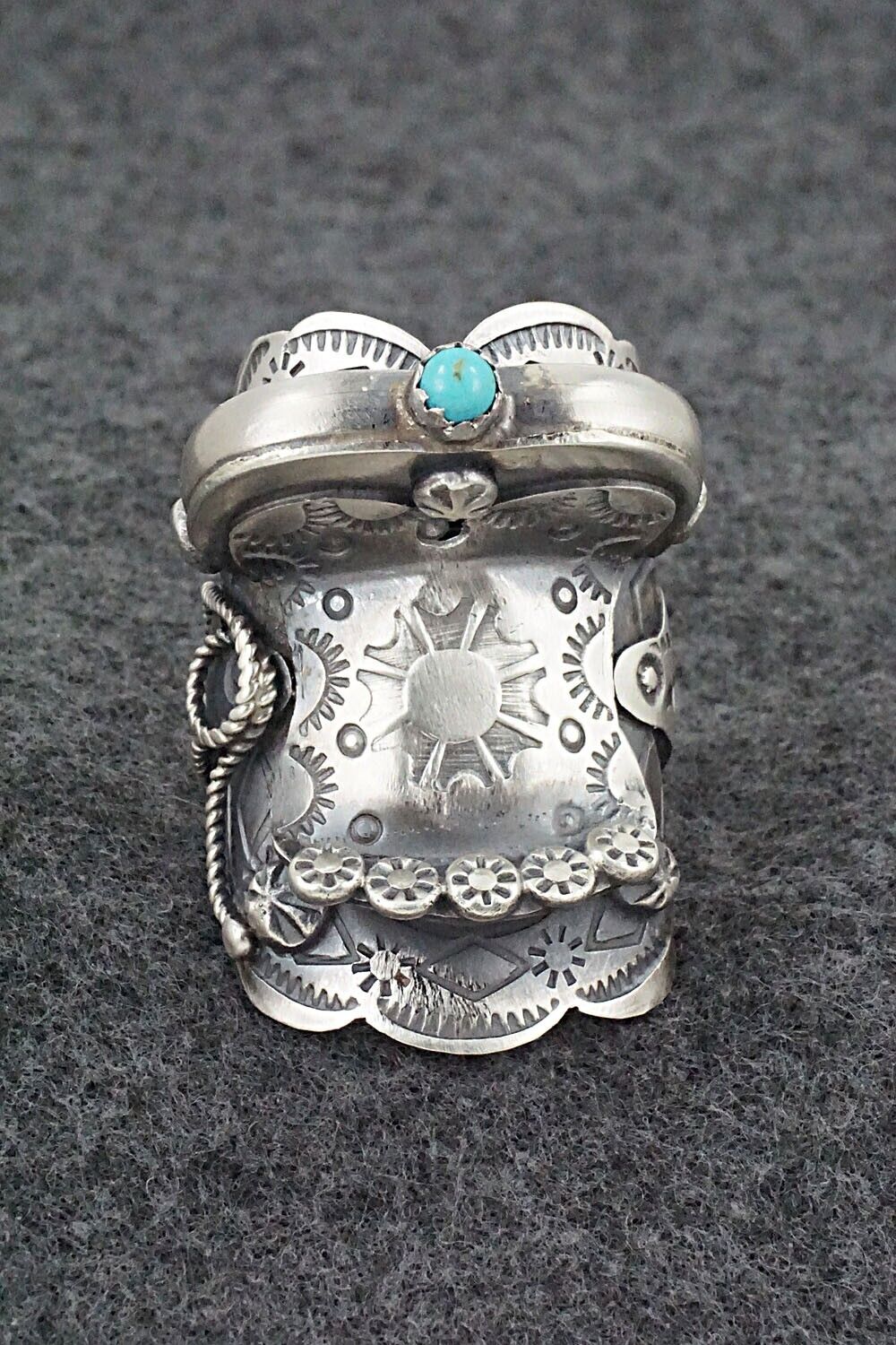 Turquoise & Sterling Silver Ring - Tim Yazzie - Size 9.5