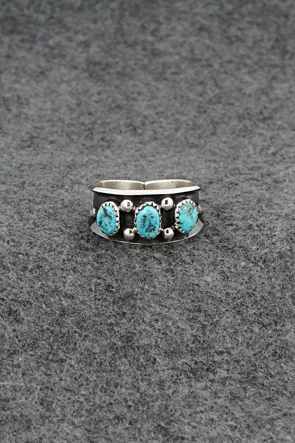 Turquoise & Sterling Silver Ring - Paul Largo - Size 12.5
