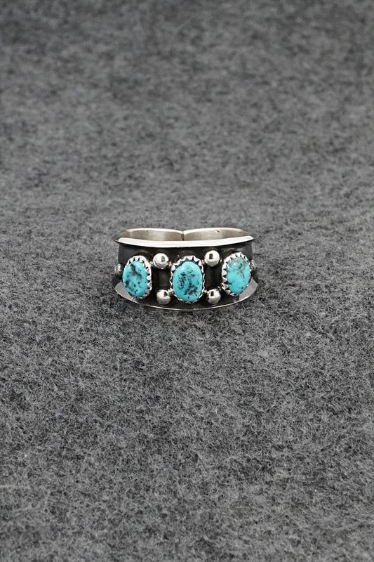 Turquoise & Sterling Silver Ring - Paul Largo - Size 12.5