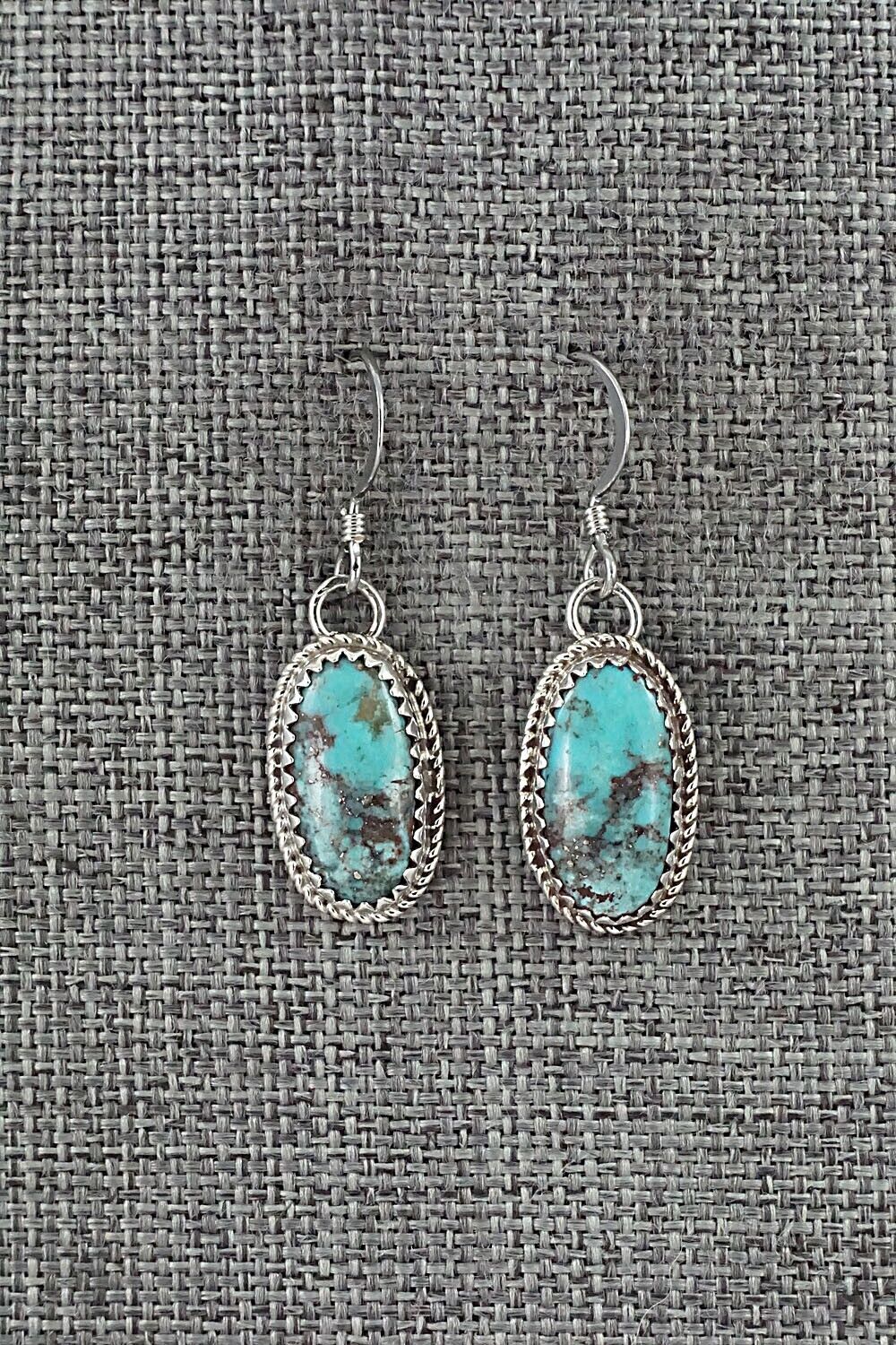 Turquoise & Sterling Silver Earrings - Ernest Hawthorne