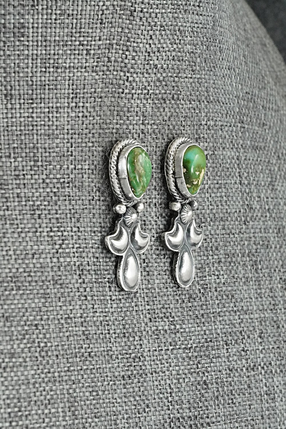 Turquoise & Sterling Silver Squash Blossom Set - Adrienne Gordon