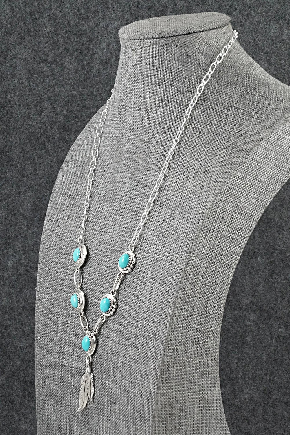 Turquoise & Sterling Silver Necklace - Verley Betone