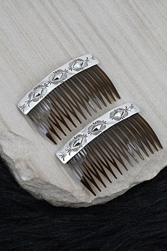 Sterling Silver Hair Combs - Bertha Begay