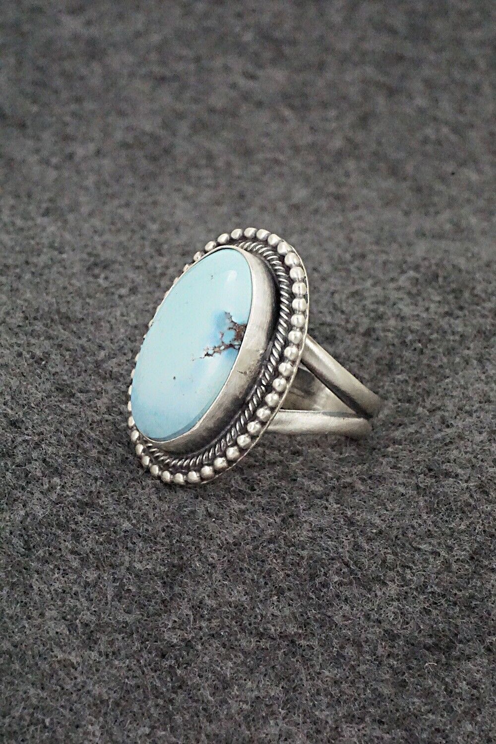 Turquoise & Sterling Silver Ring - Bobby Johnson - Size 8