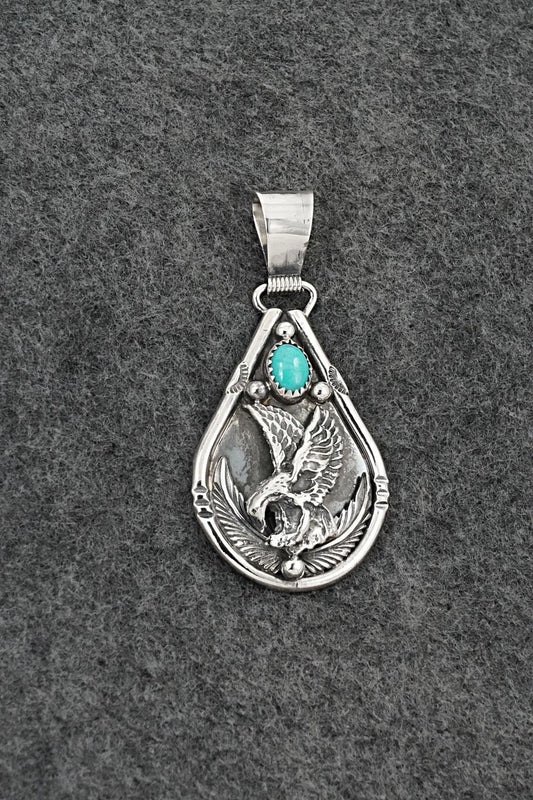 Turquoise & Sterling Silver Pendant - Darrell Morgan