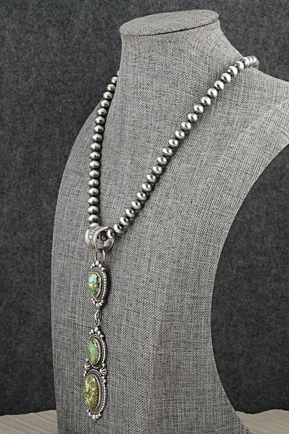Turquoise & Sterling Silver Necklace - Tom Lewis