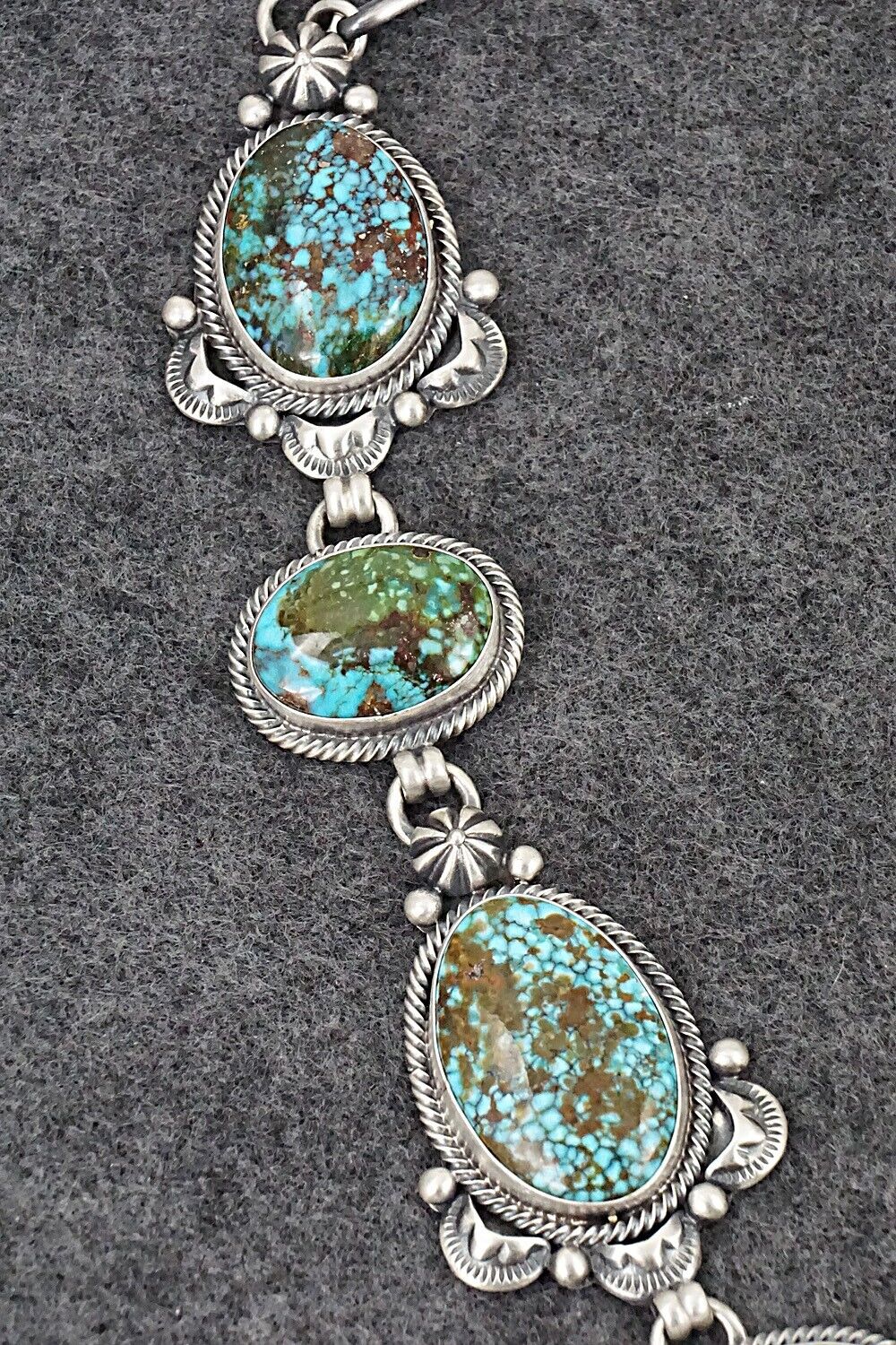 Turquoise & Sterling Silver Necklace and Earrings Set - Randy Boyd