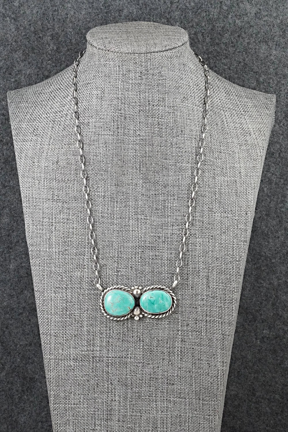 Turquoise & Sterling Silver Necklace - Antwone Brown