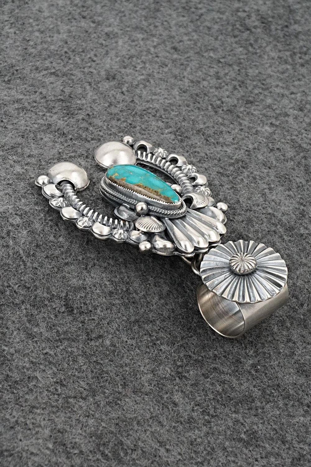 Turquoise & Sterling Silver Pendant - Delbert Gordon