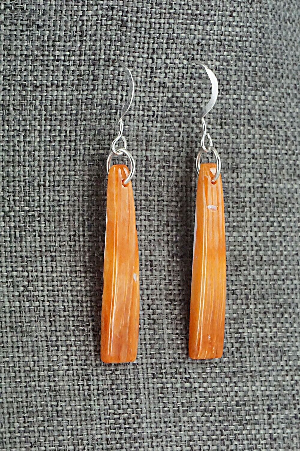 Spiny Oyster & Sterling Silver Earrings - Jesus Espino