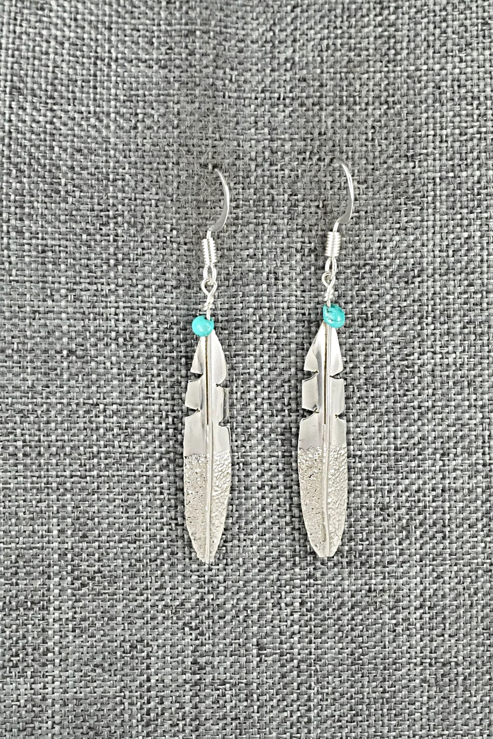 Turquoise & Sterling Silver Earrings - Marvin Arviso