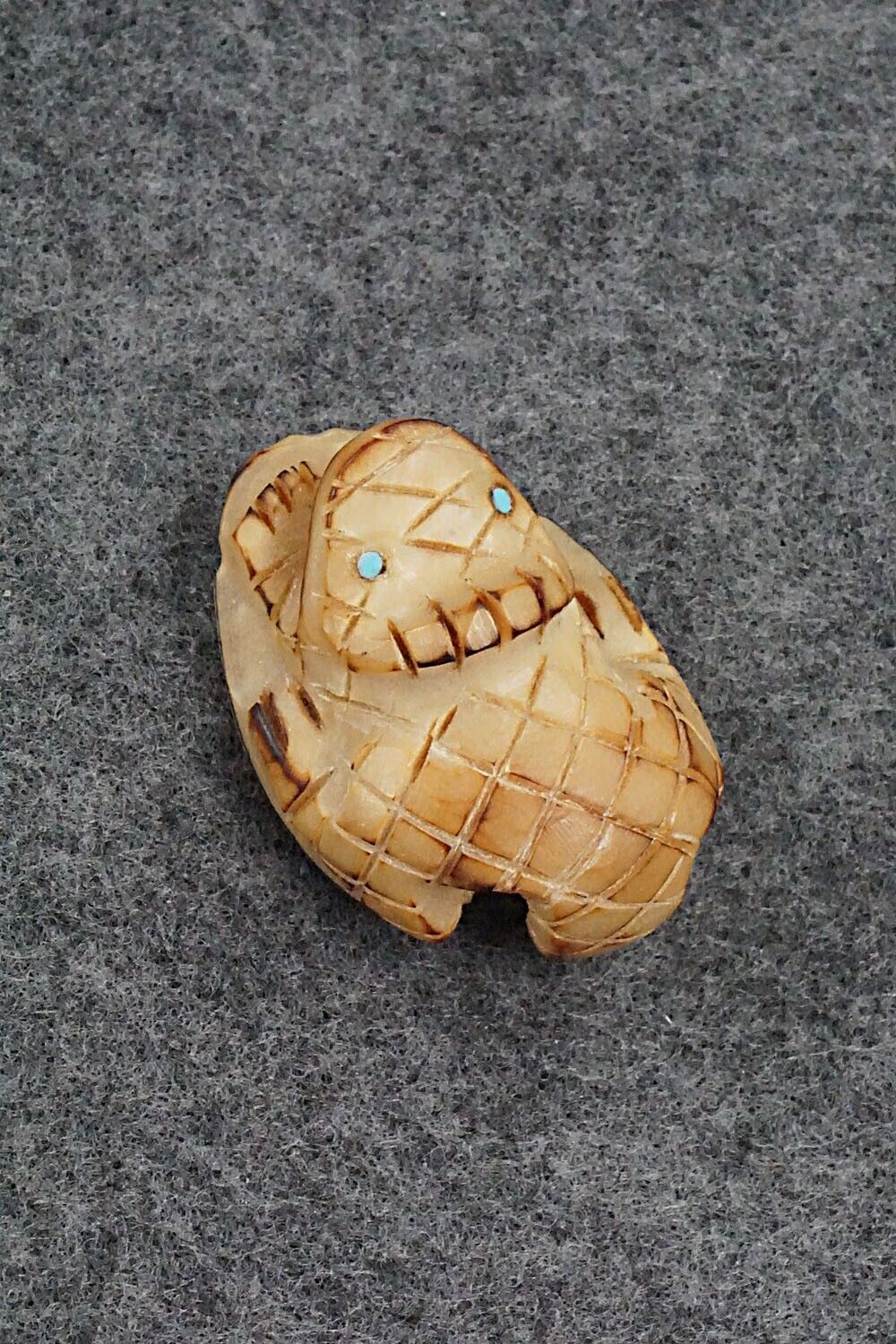Horned Toad Zuni Fetish Carving - Alfred Lamy